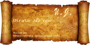 Utrata János névjegykártya